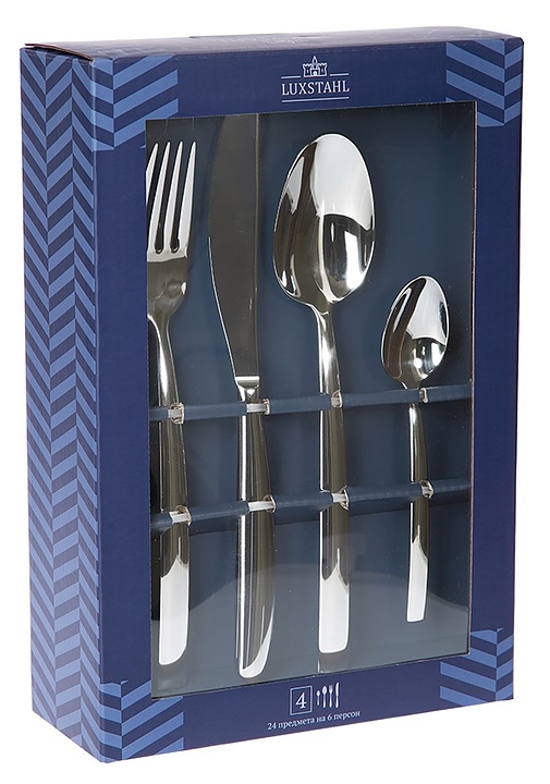 Набор столовых приборов Luxstahl Rimini 24 шт. на 6 персон