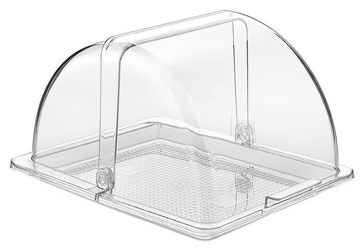 Крышка для подноса Gastroplast GFM-12 Roll-Top GN1/2 32,5х26,5 см h=18,5 см (поликарбонат) прозрачная