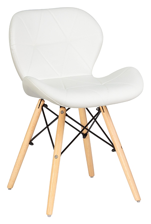 Стул обеденный DOBRIN 302-LMZL BUTTERFLY (белый, светлый бук)