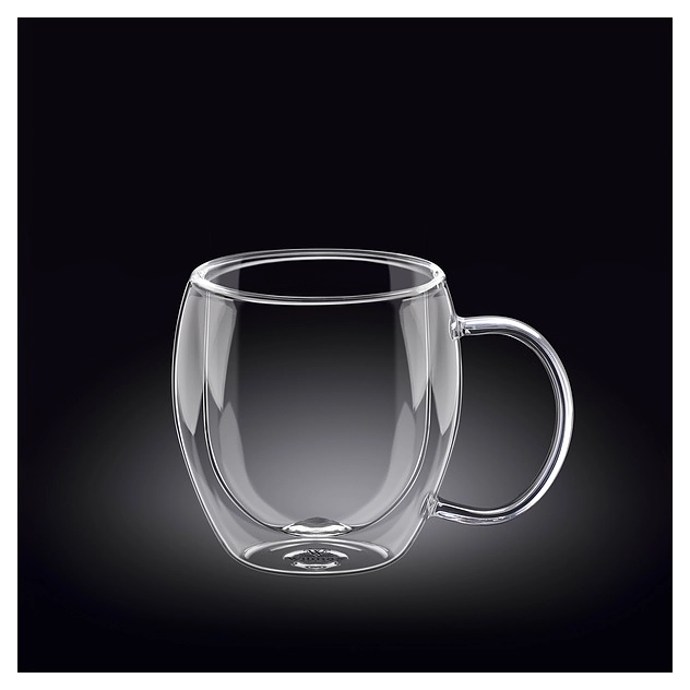 Кружка Wilmax WL‑888747/A 300 мл d=75 мм h=100 мм (термостекло) прозрачная