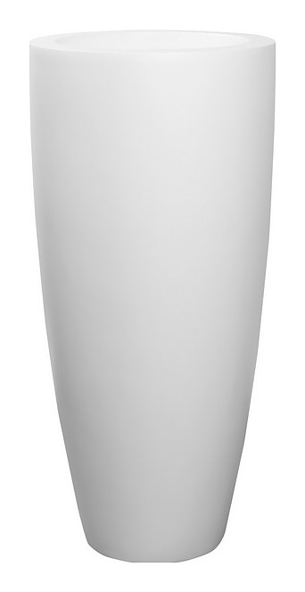 Кашпо Pottery Pots Dax (37х80 см) белое матовое