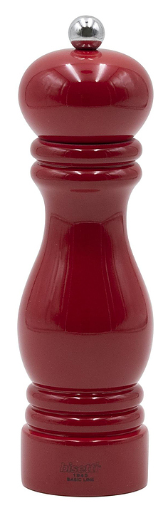 Мельница для соли Bisetti Sorrento 7151MSLRL h=190 мм бук лакированный, красная