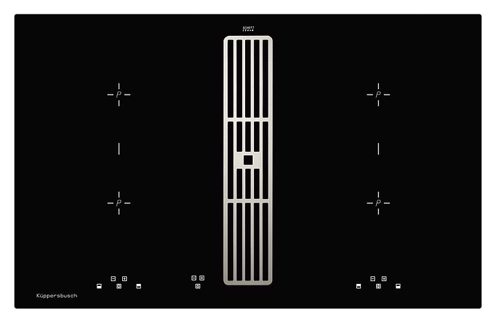 Индукционная варочная панель с вытяжкой Kuppersbusch KMI 8500.0 SR Stainless Steel