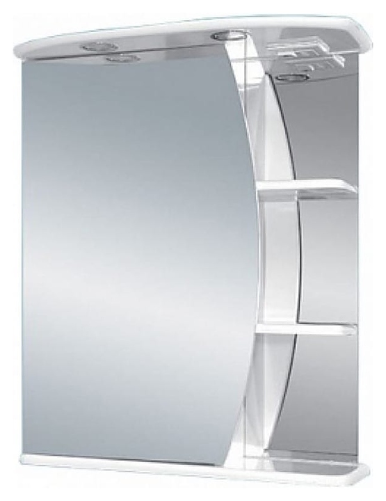 Шкаф зеркальный Misty Луна-60 60х72 см с подсветкой, левый, белый