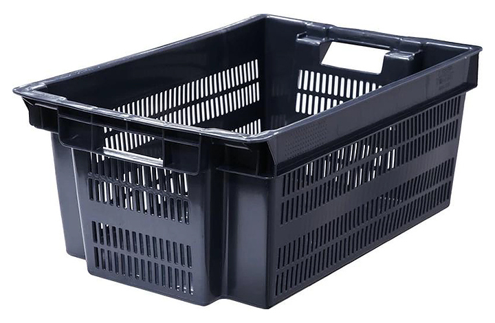 Ящик для овощей и фруктов ТАРА.РУ 125-1 ВС 600х400х250 мм черный