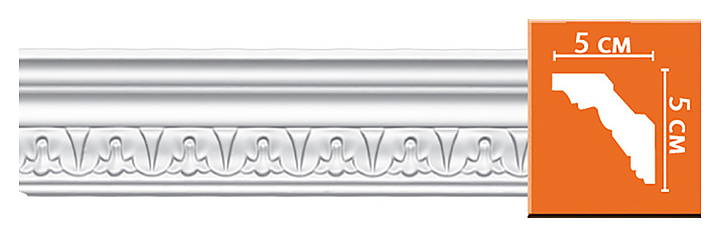 Плинтус потолочный с рисунком Decomaster DT 9811 (50x50x1200 мм)