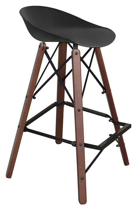 Стул барный Sheffilton SHT-ST29/S80 черный / темный орех