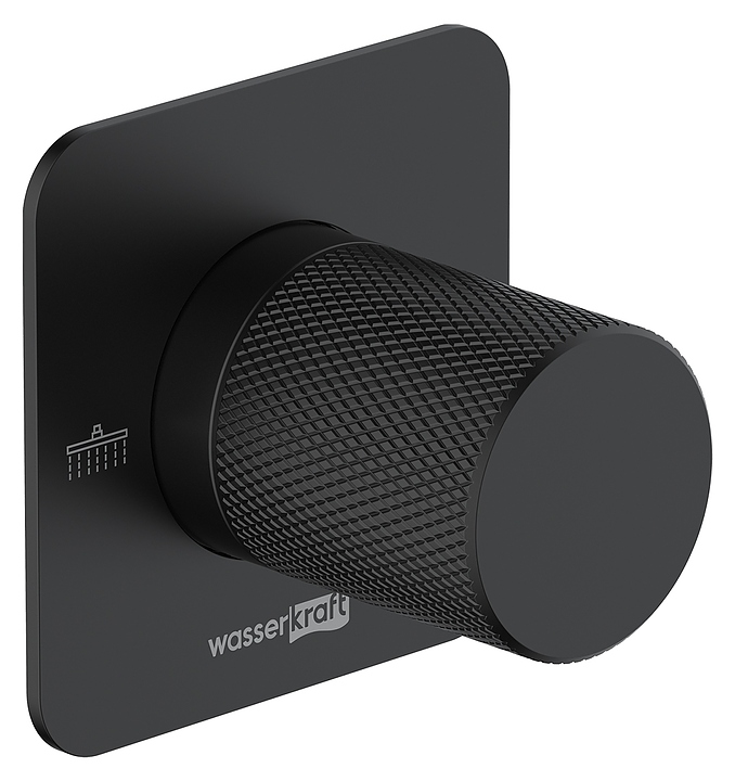 Переключатель потоков Wasserkraft A299 на 2 выхода, черный soft-touch