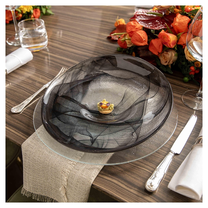 Тарелка ArdaCam Ola ARD 2096.43 d=21 см h=6 см (стекло)