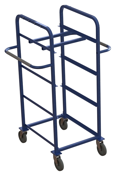 Тележка производственная MetallCart X2 для перевозки ящиков (8 шт.)