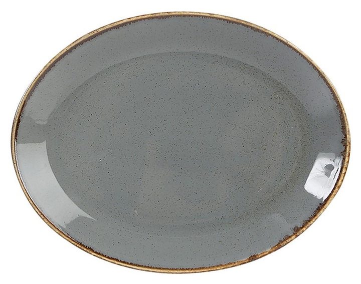 Блюдо овальное Porland Seasons 112136 360х270 мм темно-серое