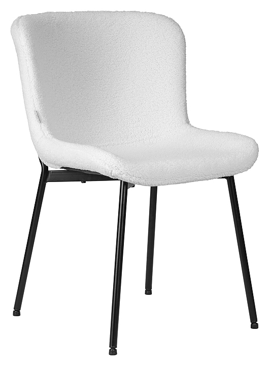 Стул обеденный DOBRIN 7404-LML MILO (белый, черный)