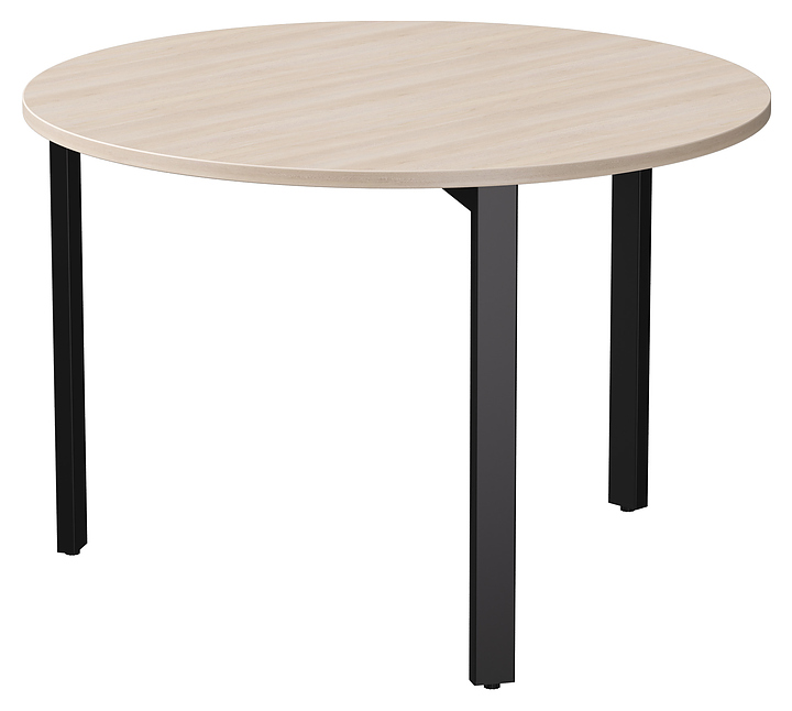 Стол переговорный Everprof EVO D1100 1100x755 мм (ЛДСП / металл) дуб соната / черный