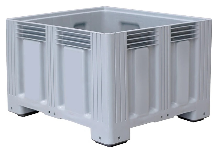 Контейнер ТАРА.РУ TR-Box 1210 S (758) 1200х1000х758 мм (сплошной на ножках) серый