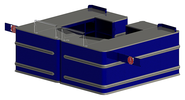 Кассовый бокс Commerce Renessance Апарт раунд 2350 см, прямой накопитель