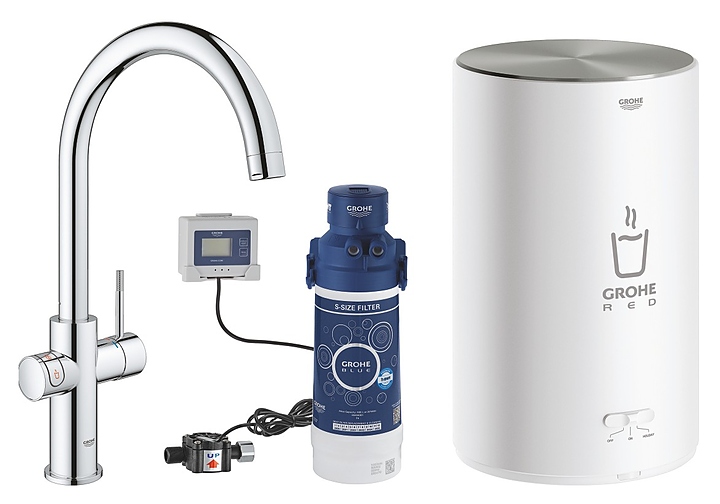 Смеситель для кухни и бойлер M-size Grohe Red Duo 30083001