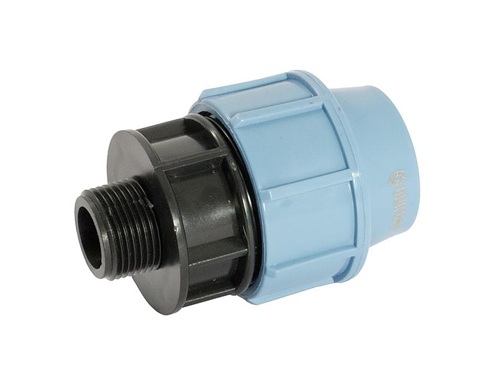 Фитинг Unipump для труб ПНД переход на наружную резьбу D25x1/2
