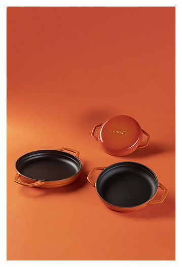 Сковорода Hosse HS Y KTV 22 SH ORANGE Ø 22 см с 2 ручками оранжевая