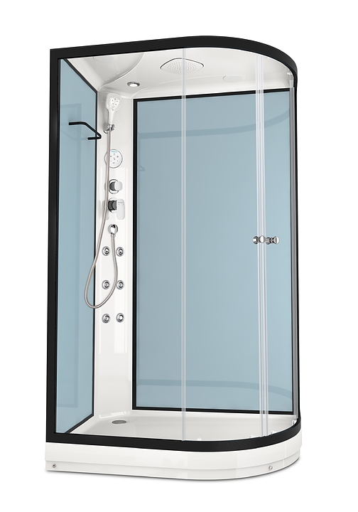 Душевая кабина с гидромассажем и блоком управления Domani-Spa Delight 128 R DS01D128RLDbCl10 120х80 см
