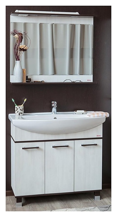 Гарнитур Sanflor Толедо 105 см, 3 предмета, венге, северное дерево светлое