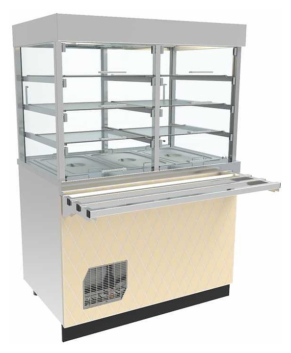 Прилавок-витрина холодильный Abat Сэйла ПВВ(Н)-70Е-С-НШ ромб