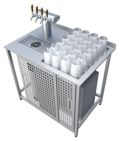 Модуль пивной BARMADE 1000х700х900 мм со спиллстопом для хранения и купе