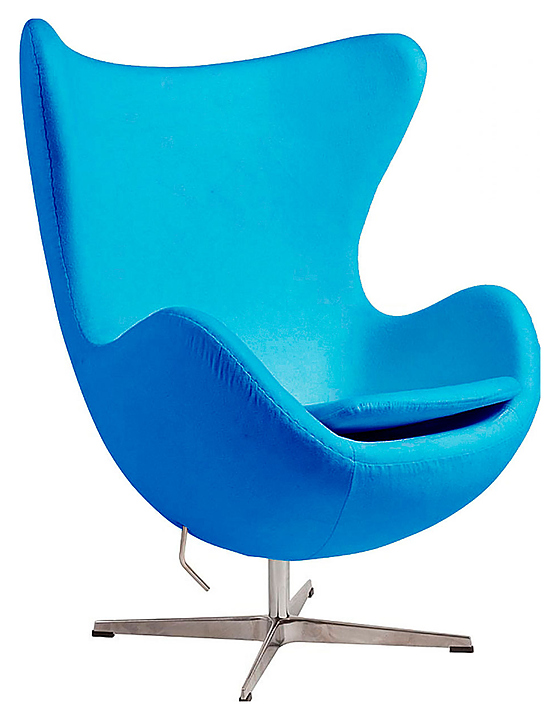 Кресло ChiedoCover Egg голубая шерсть