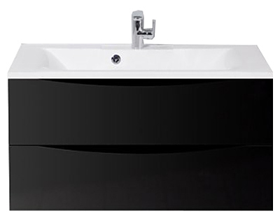 Тумба под раковину BelBagno MARINO-900-2C-SO-NL-P, черный глянцевый