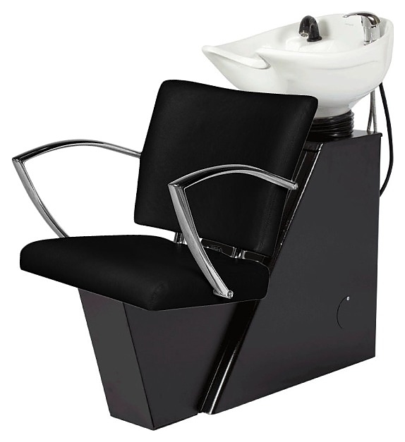 Мойка парикмахерская МЭДИСОН МД-04 с креслом ПАМЕЛА черным матовым