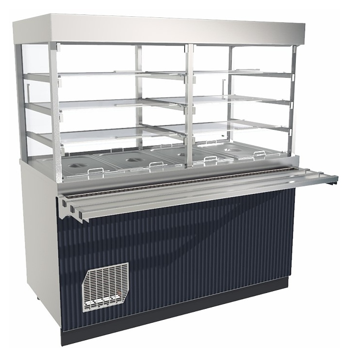 Прилавок-витрина холодильный Abat Сэйла ПВВ(Н)-70Е-С-01-НШ волна