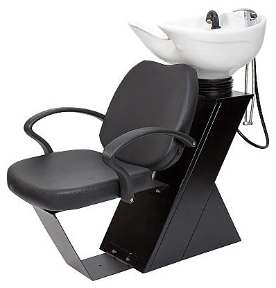 Мойка парикмахерская МЭДИСОН ЕЛЕНА с креслом СОЛО Модерн черным матовым
