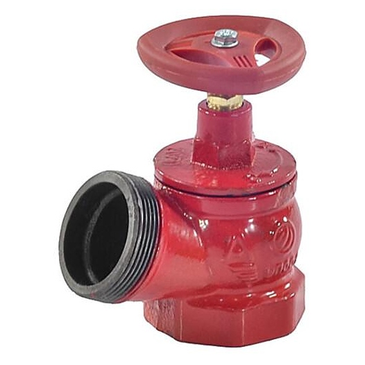 Клапан пожарный Апогей чугун угловой 125 гр КПЧ 65-1 Ду 65 1,6 МПа муфта-цапка