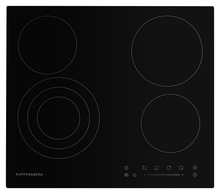 Варочная панель Kuppersberg ECS 603 электрическая, черная с прямой кромкой