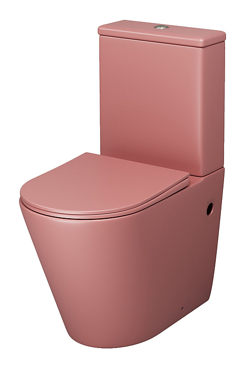 Унитаз напольный с крышкой-сиденьем Grossman Color GR-4480PIMS розовый матовый