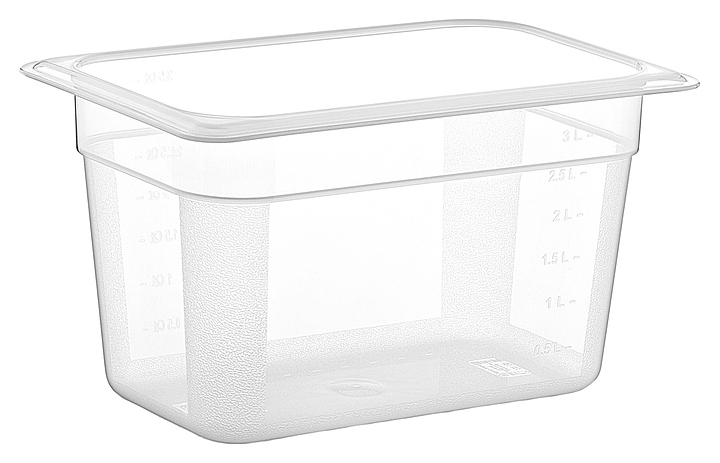 Гастроемкость Gastroplast GNPP-14150 GN 1/4-150 (265х162х150) 3,5 л полипропилен прозрачная