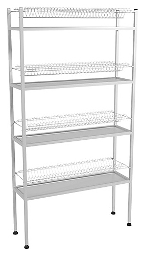 Стеллаж для тарелок ПищТех Стандарт СКТН-4КС