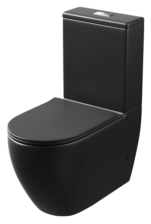 Унитаз напольный с крышкой-сиденьем Grossman GR-4446BMSQ черный матовый