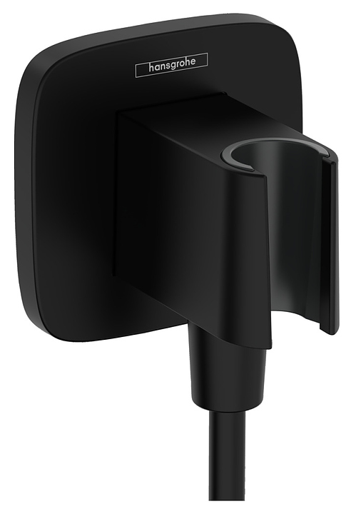Шланговое подсоединение Hansgrohe HG Fixfit Q 26887670 с держателем душа, матовый черный