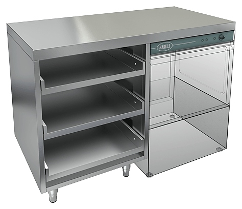 Стол под посудомоечную машину HICOLD НБМКБКП-12/5П с правым крылом