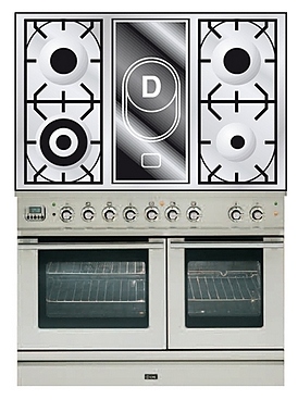 Духовка с варочной панелью ILVE PDL-100V-VG