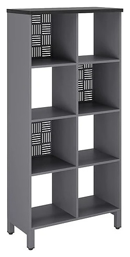 Стеллажная система КОБОР SQ-4X2 graphite/wood