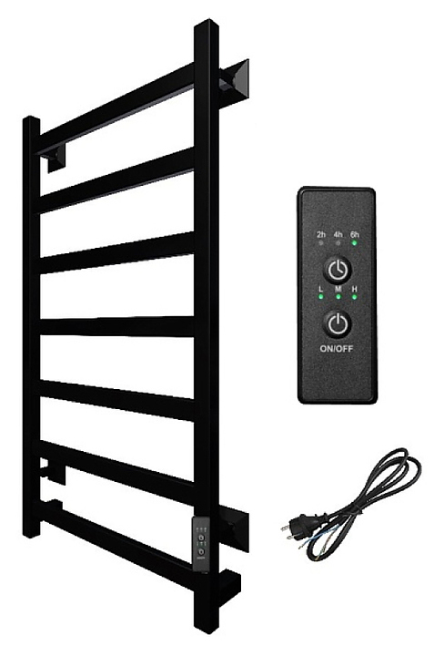 Полотенцесушитель электрический Тругор Пэк сп 20 кв 80х50 см, черный