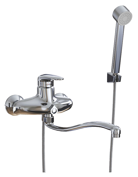 Смеситель для ванны с душем Mixline ML08-02 хром