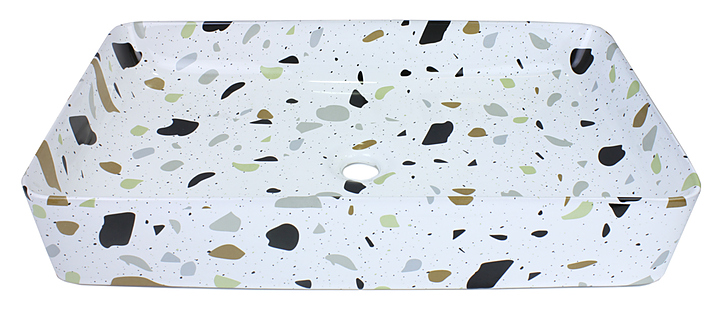 Раковина Bronze de Luxe Терраццо 1061TR 60,5х35 см керамика