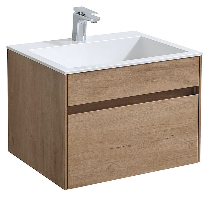 Тумба под раковину Vincea Chiara 600 N.Oak 59,2х47,6 см, подвесная, натуральный дуб