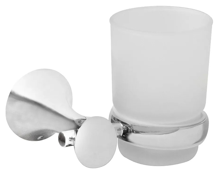 Подстаканник Puff Solinne Y6884 Хром+ одинарный (металл / стекло матовое) хром / сатин