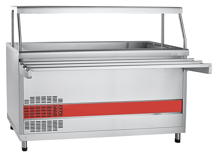 Прилавок-витрина Abat Аста ПВВ(Н)-70КМ-03-НШ (нерж. столешница)