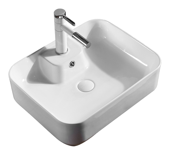 Раковина накладная Mira MR-5240 52х40 см, с отв. под смеситель, керамика