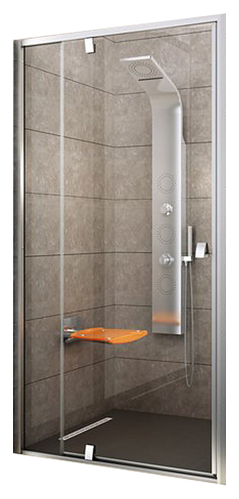 Дверь душевая Ravak Pivot PDOP2 120х190 см, шарнирная, Transparent, профиль сатин
