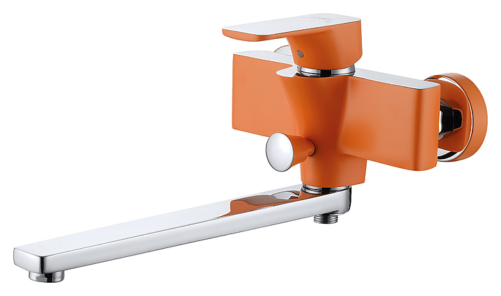 Смеситель для ванны с душем D&K Berlin Kunste DA1433313 оранжевый, хром